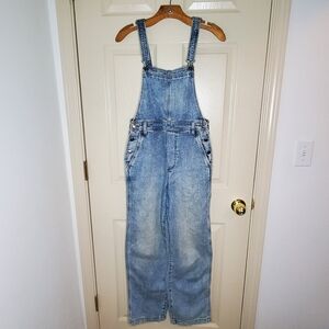 Aerie Denim Baggy Y2K Overalls Size XS